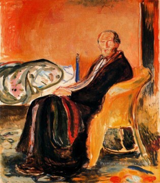  munch - autoportrait après la grippe espagnole 1919 Edvard Munch